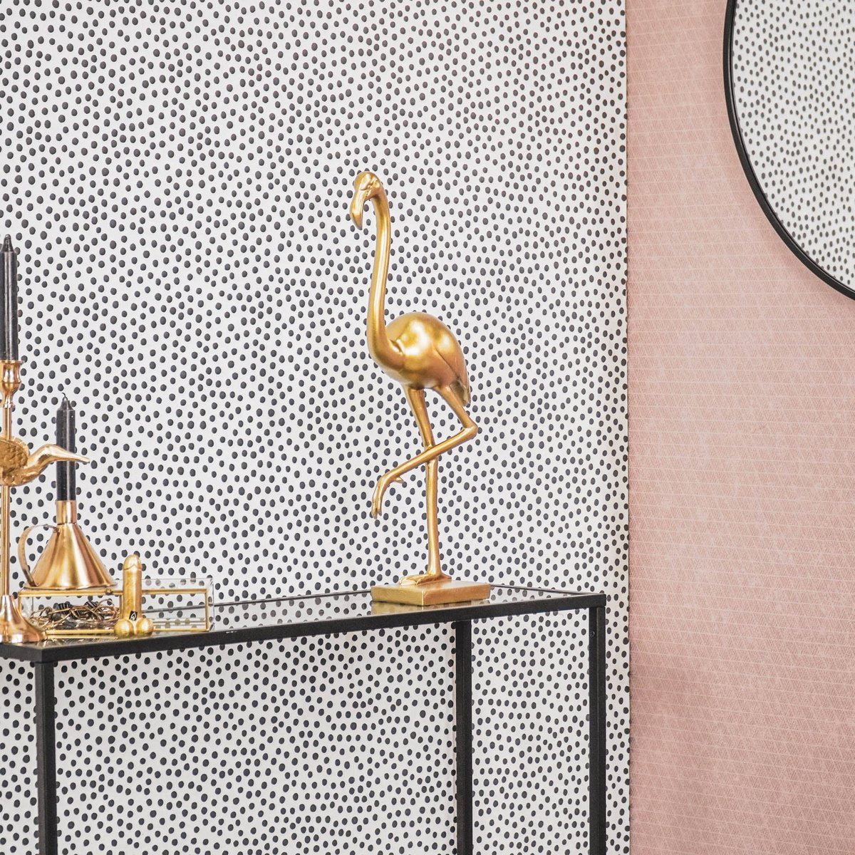 Ornament - Flamingo - Polyresin - Goud
