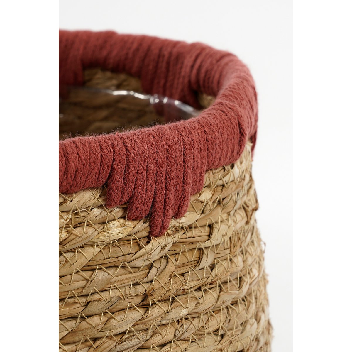 Jorck Plantenmand - Set van 3 - Zeegras - Rood, Bruin