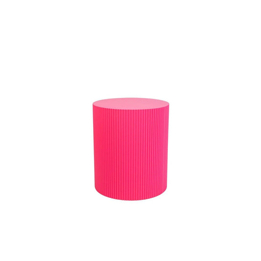 Bijzitter - cilinder- MDF - Neon roze