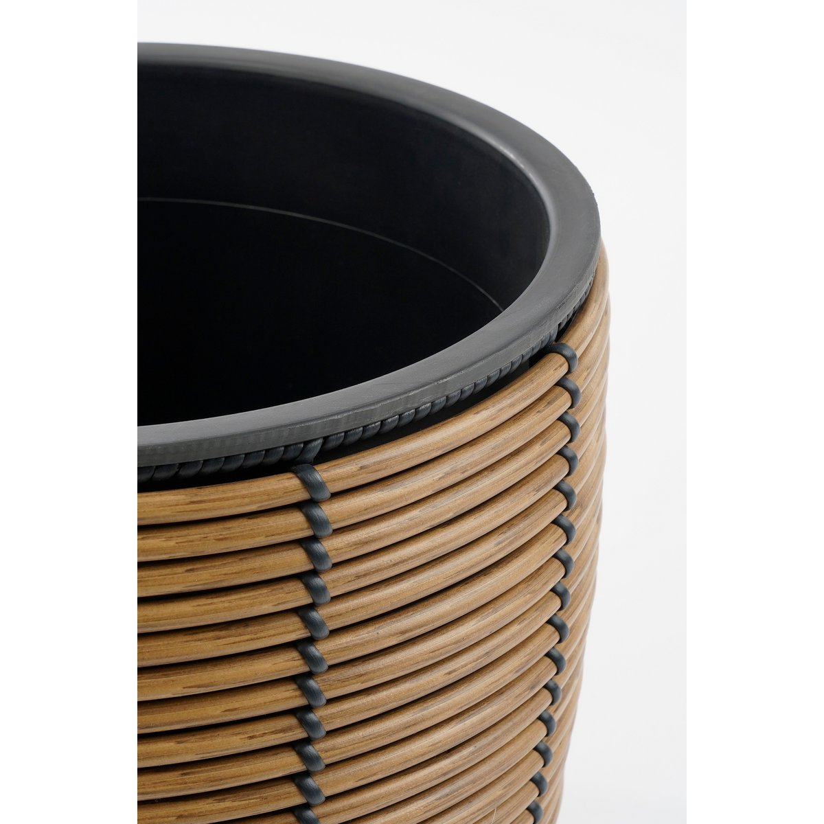 Durban Bloempot Buiten - Set van 3 - Gerecycled Plastic - Bruin