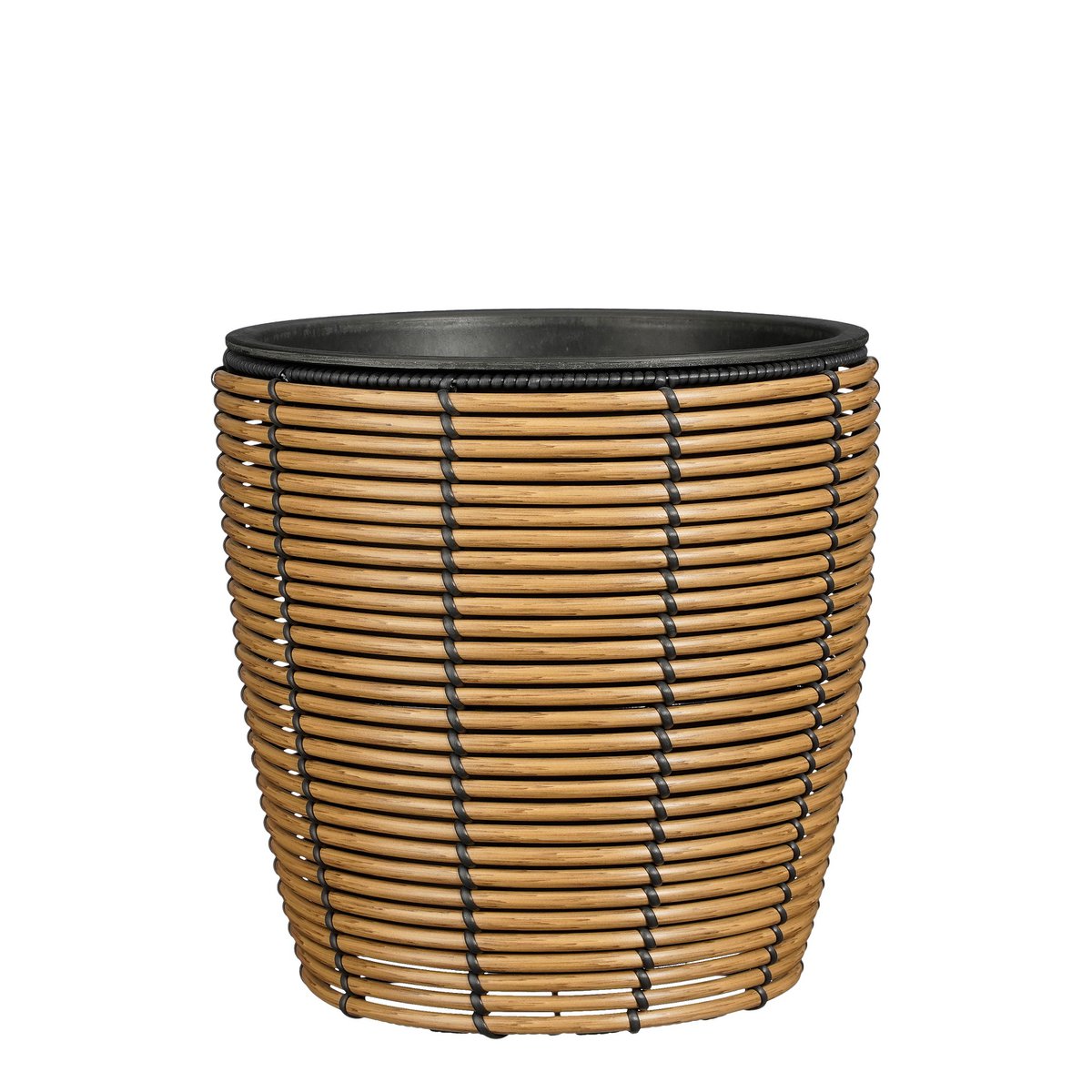 Durban Bloempot Buiten - Set van 3 - Gerecycled Plastic - Bruin