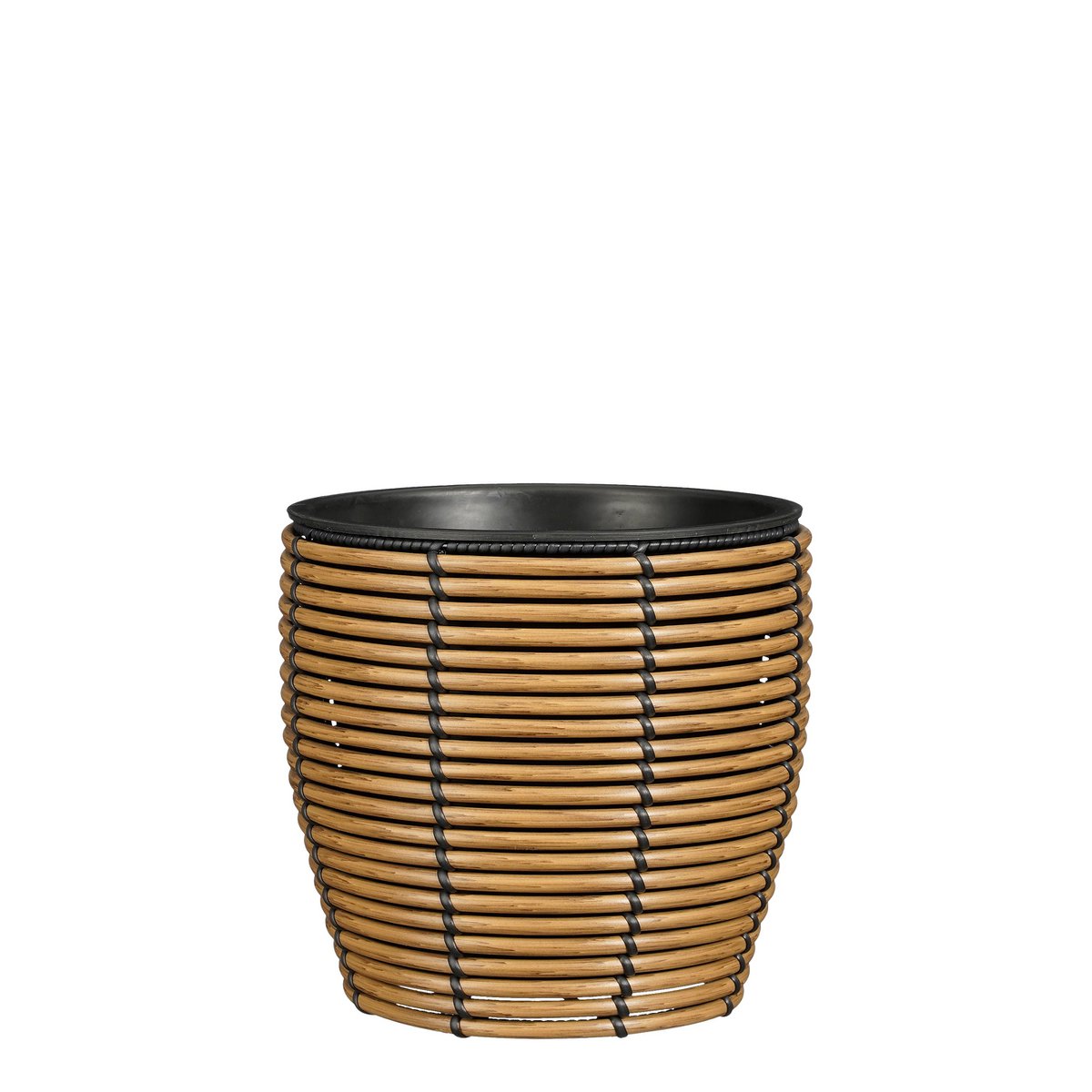 Durban Bloempot Buiten - Set van 3 - Gerecycled Plastic - Bruin