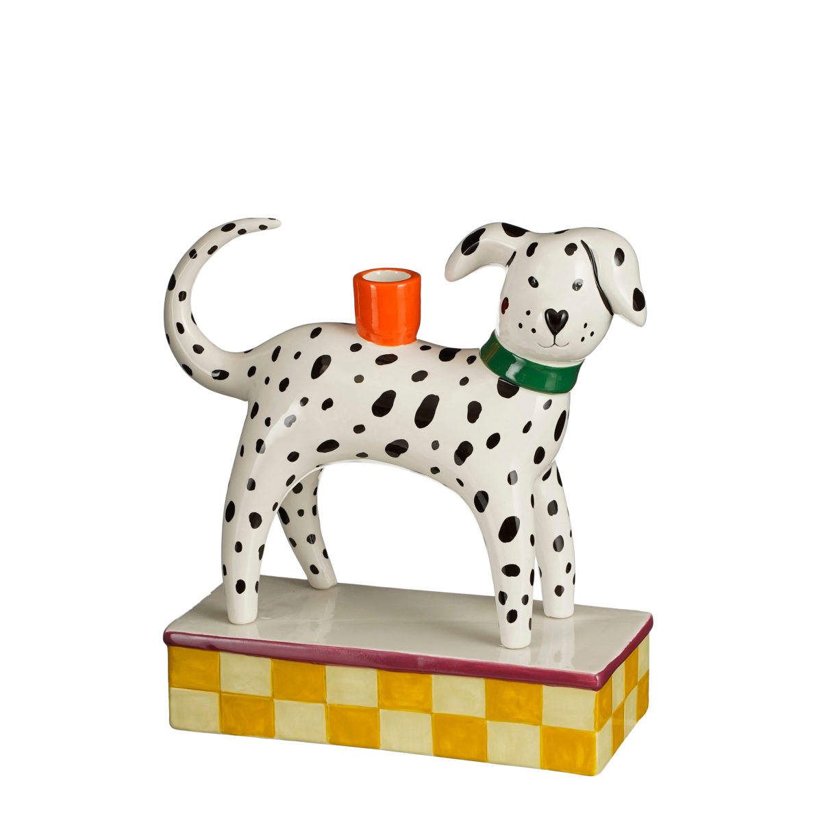 Kandelaar Hond  - Keramiek - Wit