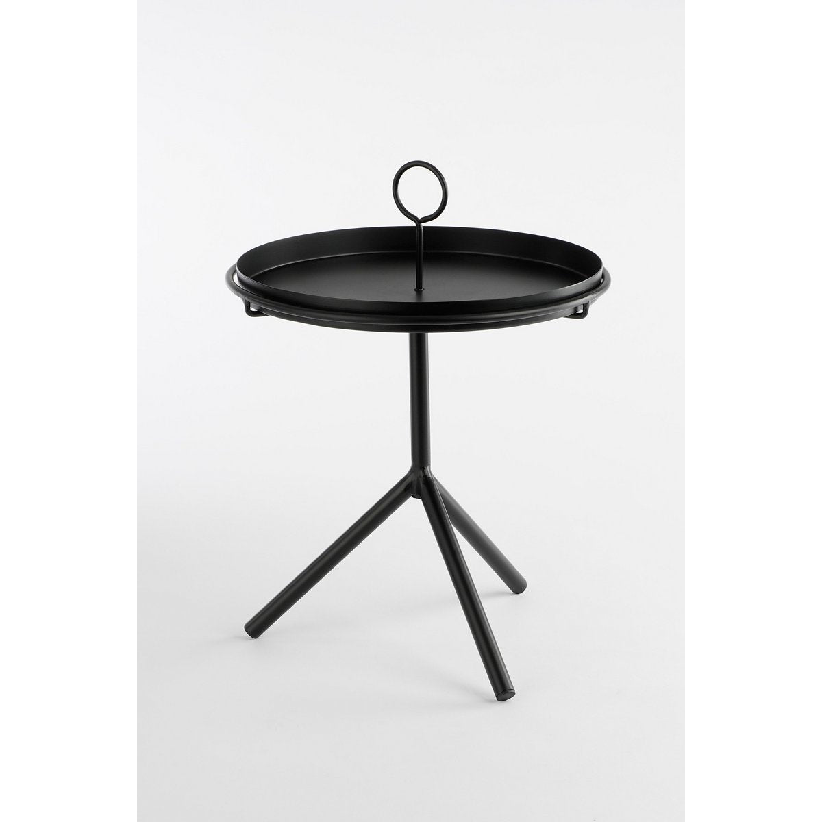 Aston Dienbladtafel - H40 x Ø31 cm - Metaal - Zwart