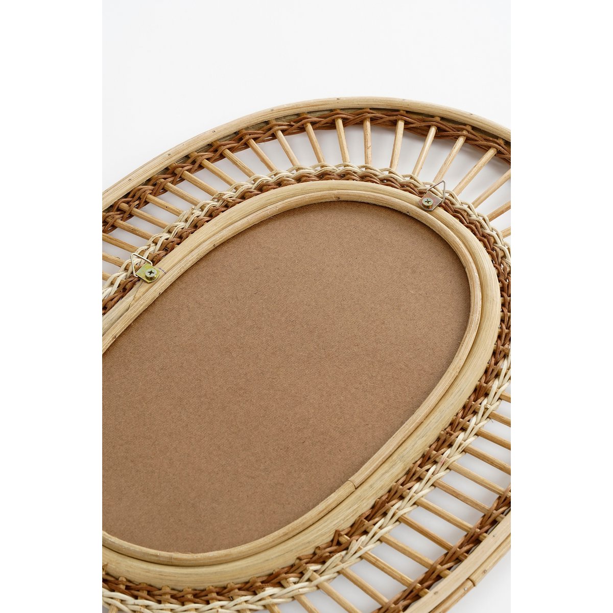 Oval Wandspiegel  - Rotan - Lichtbruin